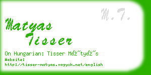 matyas tisser business card